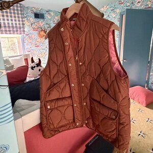 J.Crew Orange-Brown Vest (Size XL)